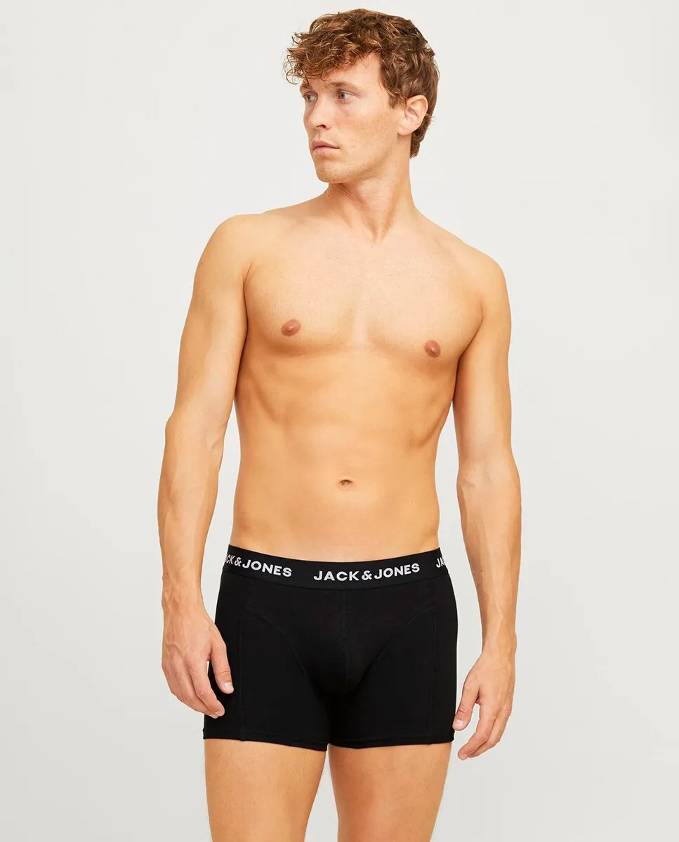 

Мужская мягкая упаковка 3 боксера с регулируемым поясом Jack & Jones, черный