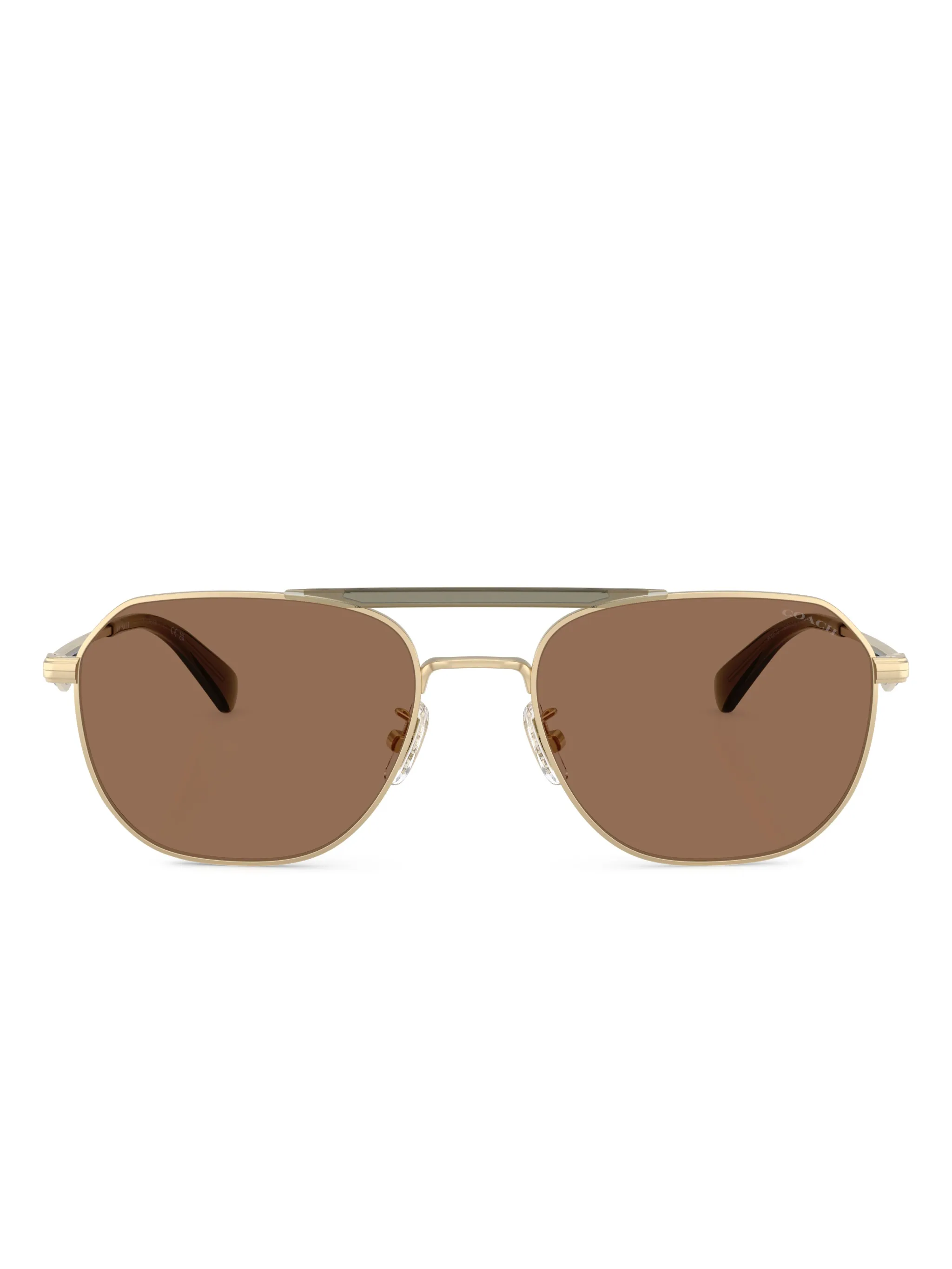 

Солнцезащитные очки-пилоты Coach, коричневый