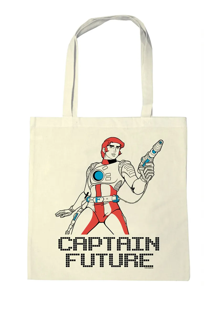 

Сумка с ручкой LOGOSHIRT "Хлопковая сумка Captain Future", с лицензионным принтом, бежевый