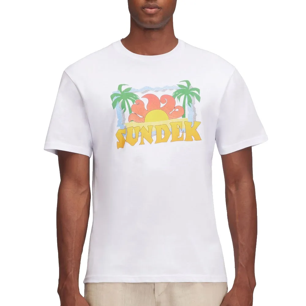 

Футболка Sundek Archive palm printed, белый