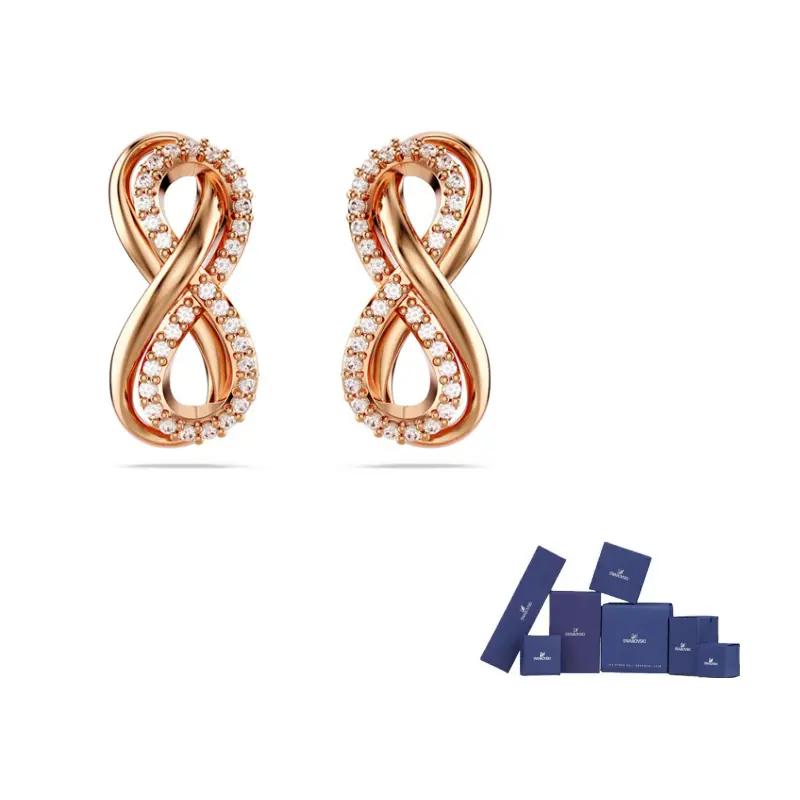 

Swarovski Кубическая циркониевая розовая позолота гвоздики женские rose gold