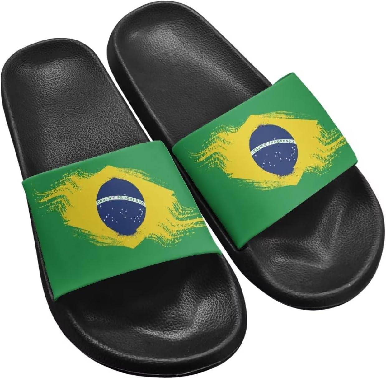

Женские и мужские повседневные слайд сандалии Hechitok, удобная мягкая подошва, нескользящие ЭВА сандалии на плоской подошве, для ванной и душа, Brazil Flag