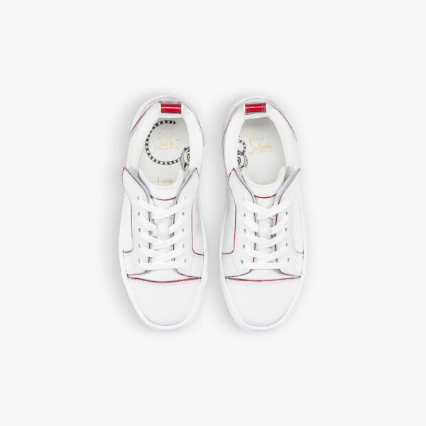 Кожаные низкие кеды Funnyto с логотипом для 4–9 лет Christian Louboutin, цвет bianco — фото 2