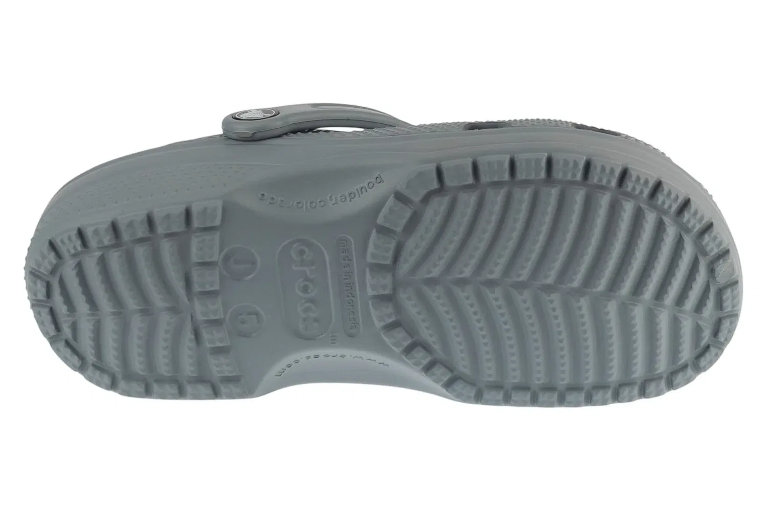 Тапочки для купания детские, классические, Crocs, серый — фото 4