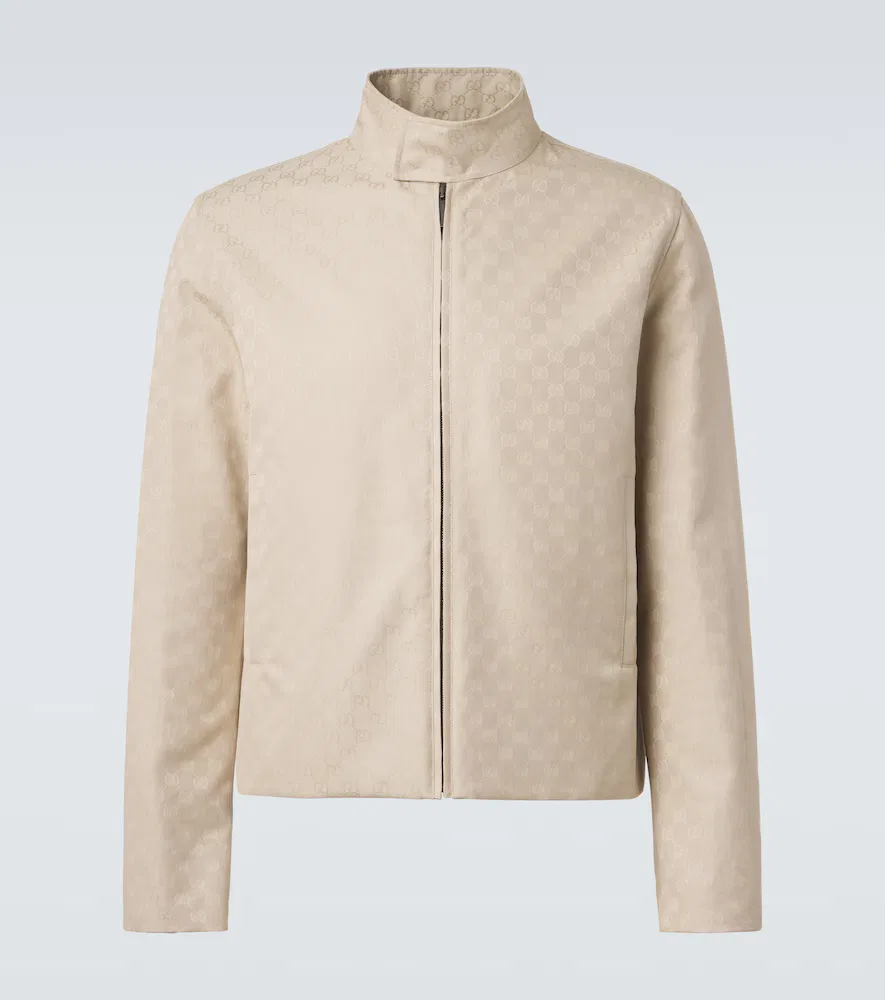 Куртка Gucci GG Canvas, хлопковая, бежевый