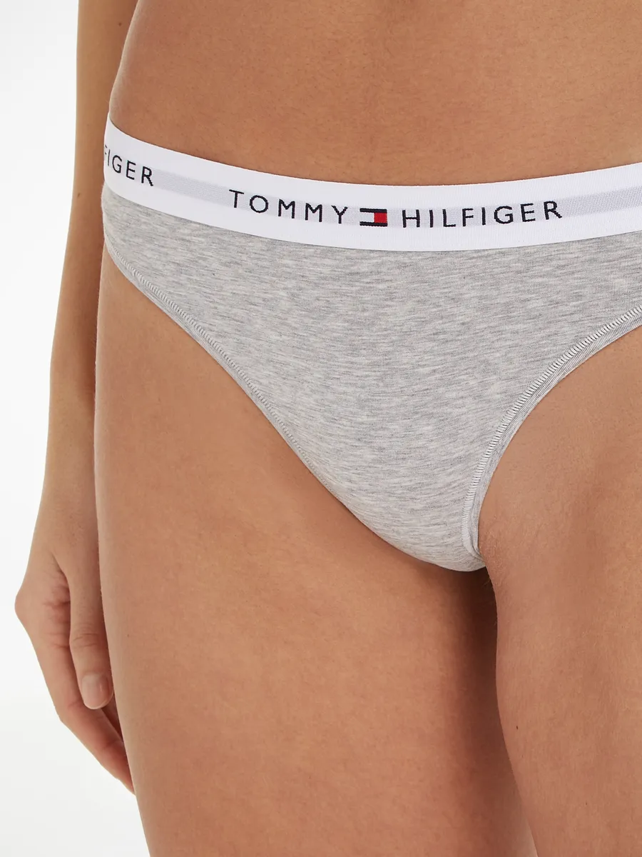 Трусики Tommy Hilfiger Underwear с логотипом на поясе, серый — фото 3