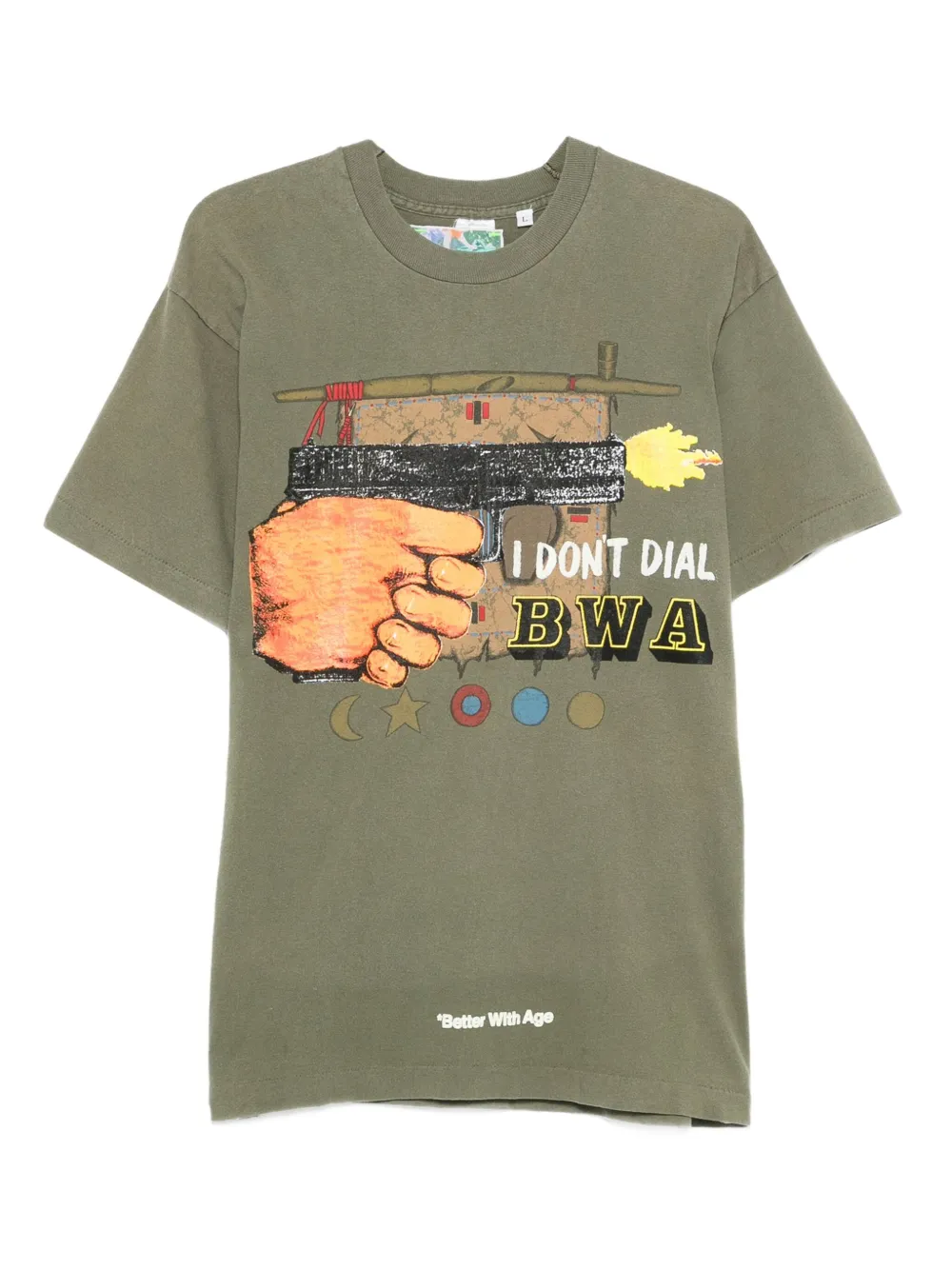 

Футболка с графичным принтом Better With Age, зеленый