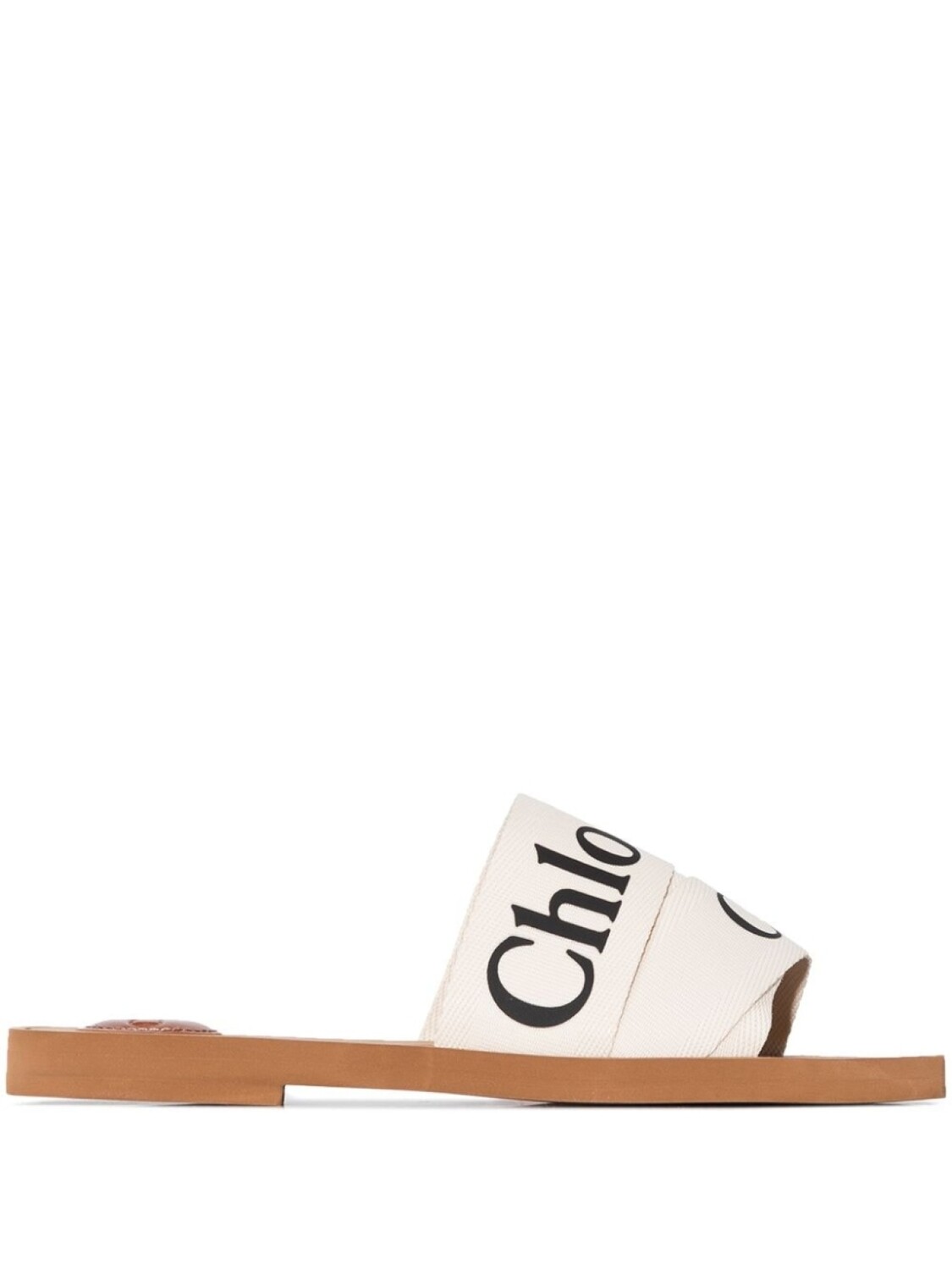 

Chloé шлепанцы Woody с логотипом, белый