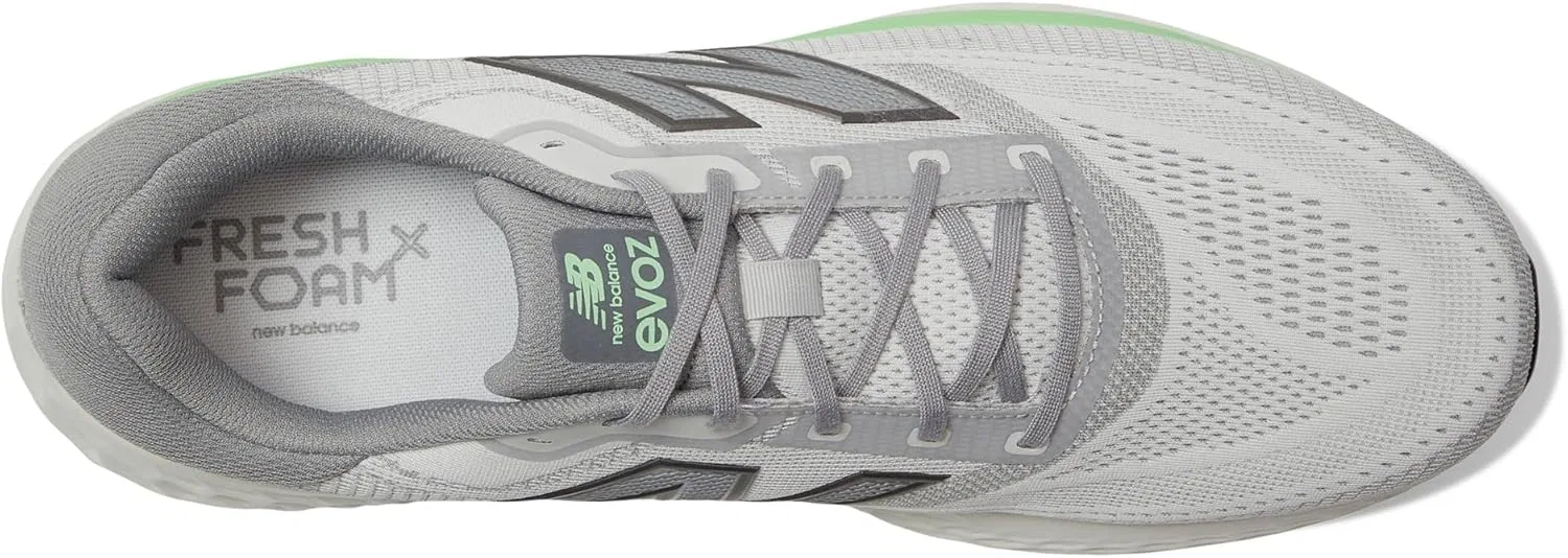 Мужские беговые кроссовки New Balance Fresh Foam X Evoz V4, Grey Matter Slate Grey Electric Jade — фото 2