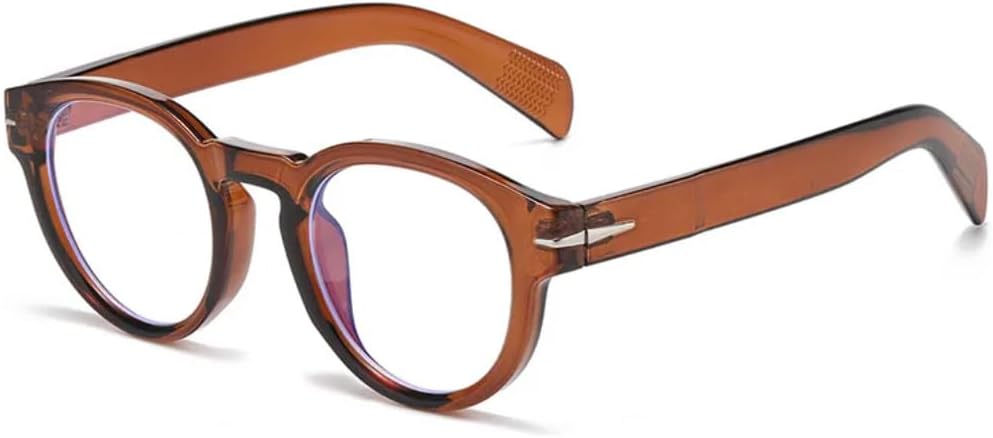 

Солнцезащитные очки с защитой UV400 | Круглые линзы в стиле панк с заклепками, разноцветные | Для женщин и мужчин, для занятий спортом на открытом воздухе и вождения DSVIGF, Tea Clear