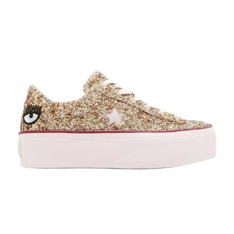 Кроссовки Converse Chiara Ferragni x Wmns One Star Platform Ox 'Gold Glacier Blue', золотой