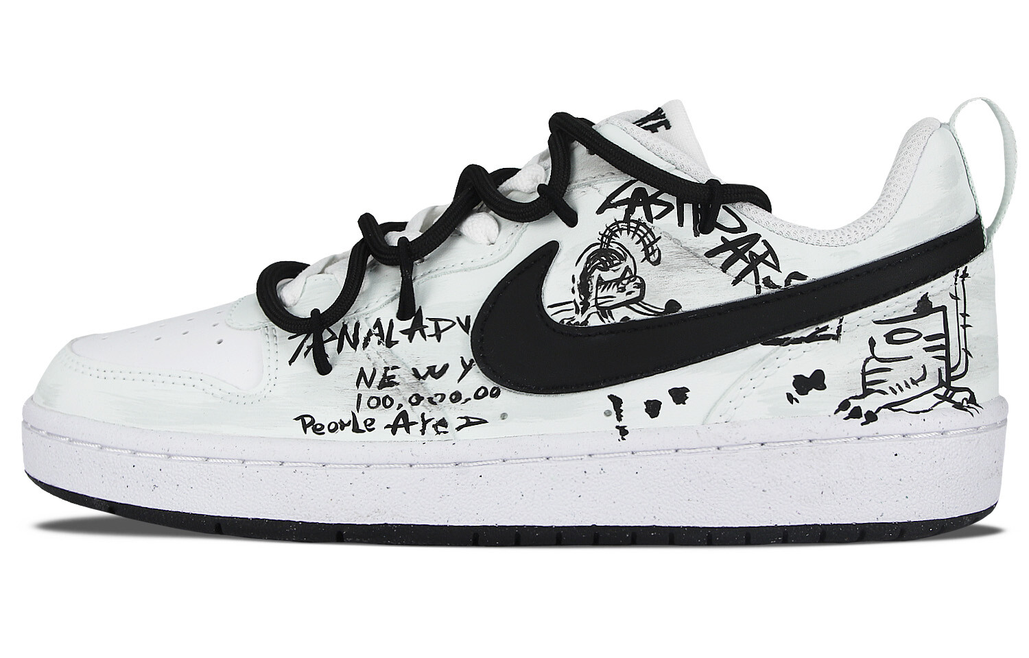 

Кроссовки Nike Court Borough Skateboard Shoes Women's Low-Top White, Белый, Кроссовки Nike Court Borough Skateboard Shoes Women's Low-Top White