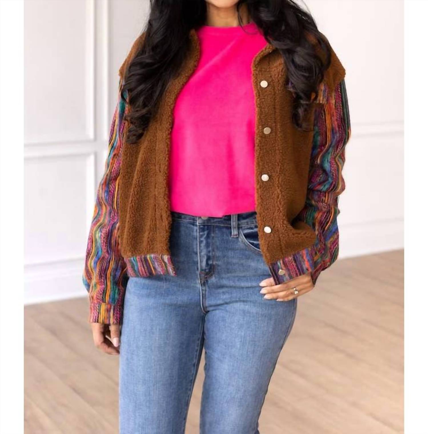 

Коричневая куртка Sherpa Southern Grace