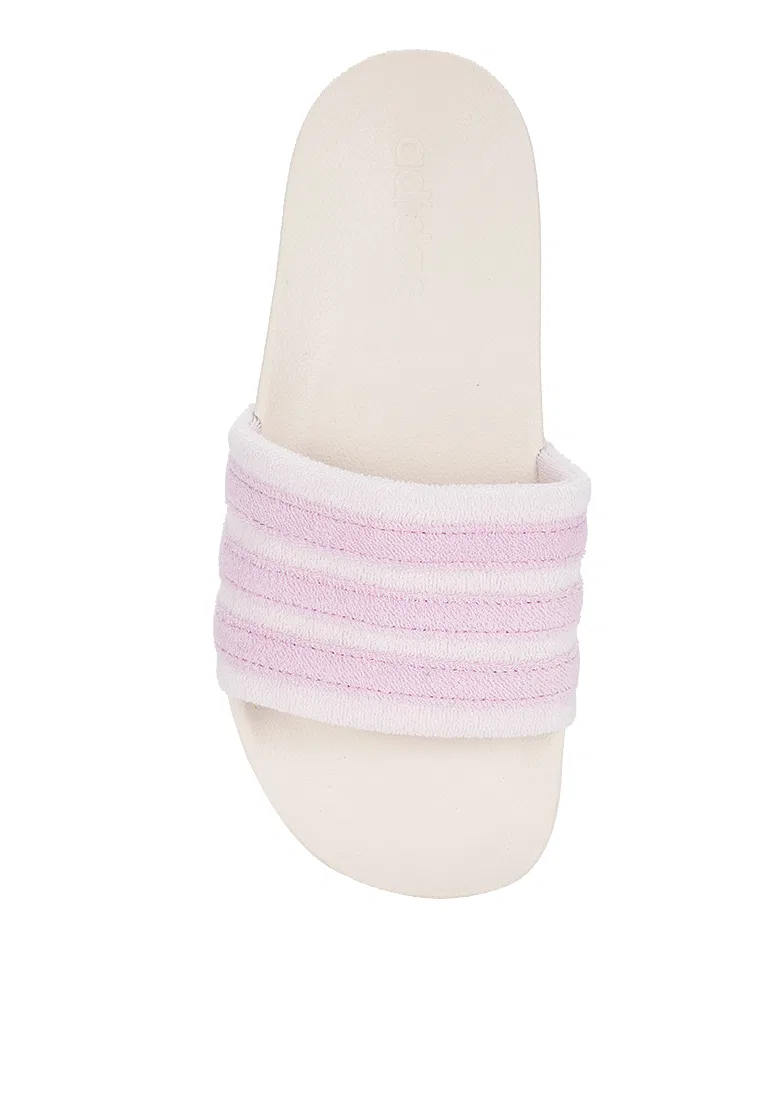 Шлепанцы, Adilette Noshower, Adidas, розовый/белый/сиреневый — фото 4