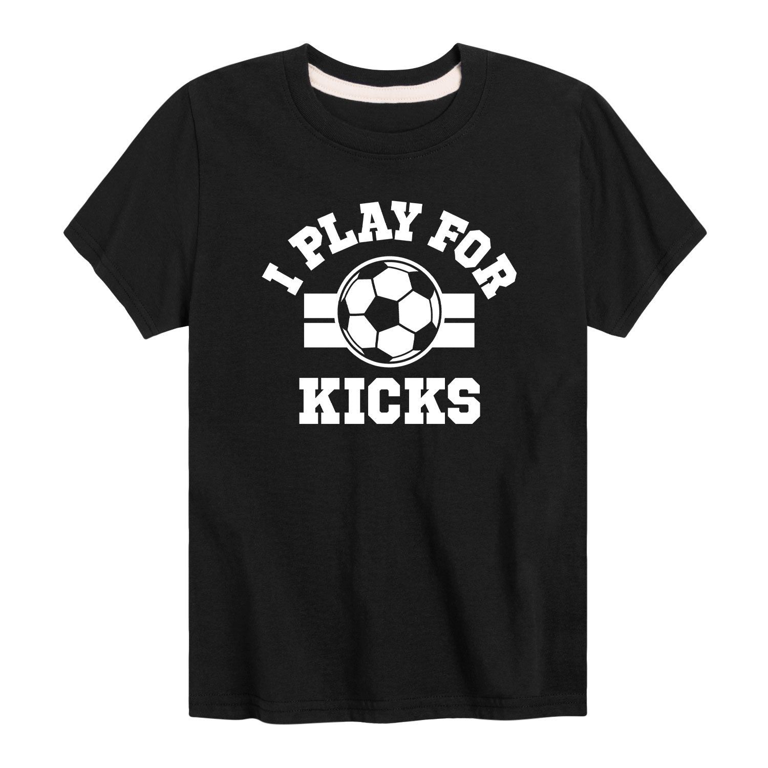 

Футболка I Play For Kicks для мальчиков 8–20 лет с рисунком Licensed Character, черный