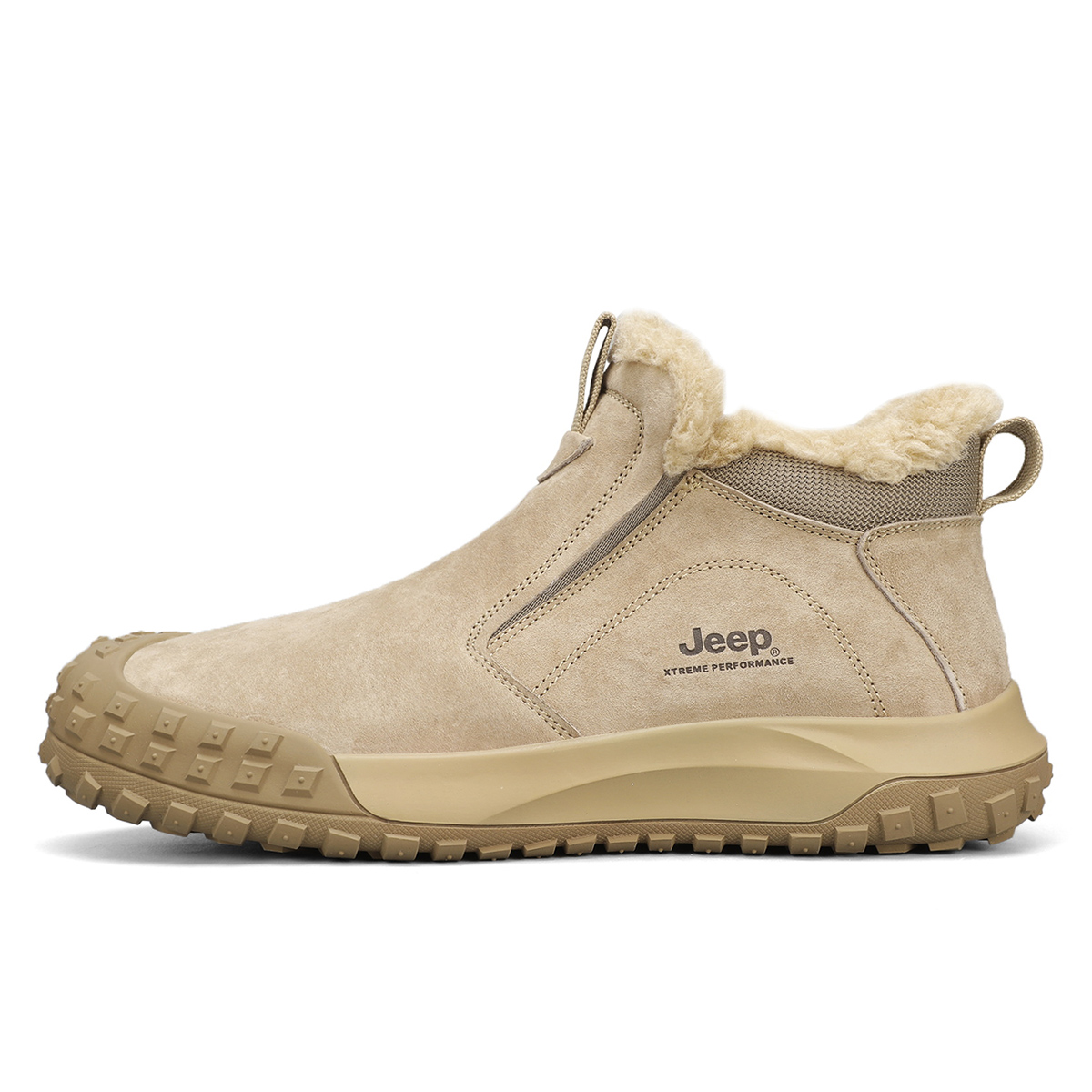

Утепленные устойчивые к истиранию амортизирующие увеличивающие рост высокие зимние ботинки мужские Jeep, sand