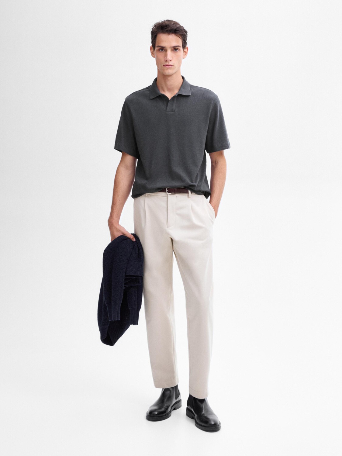 

Свитер-Поло с короткими рукавами из 100% хлопка Massimo Dutti, стальной, Серый, Свитер-Поло с короткими рукавами из 100% хлопка Massimo Dutti, стальной