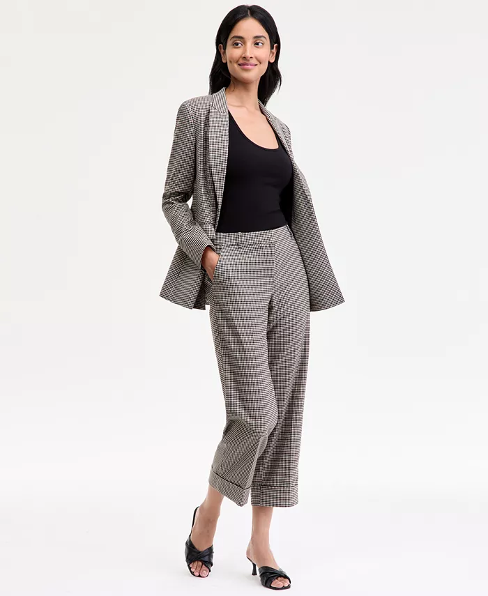 

Женские укороченные брюки с узором «гусиная лапка» Anne Klein