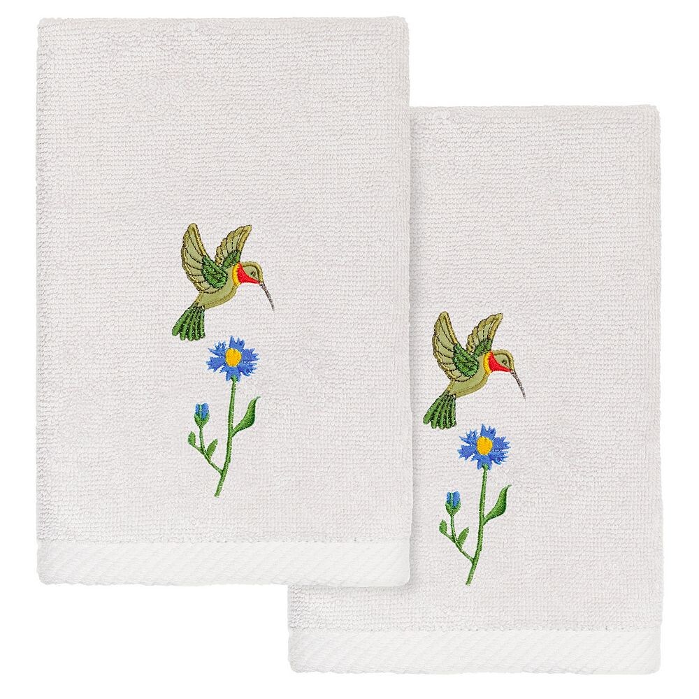 

Linum Home Textiles Турецкий хлопок Hada Набор украшенных полотенец для кончиков пальцев из 2 предметов, цвет Silver