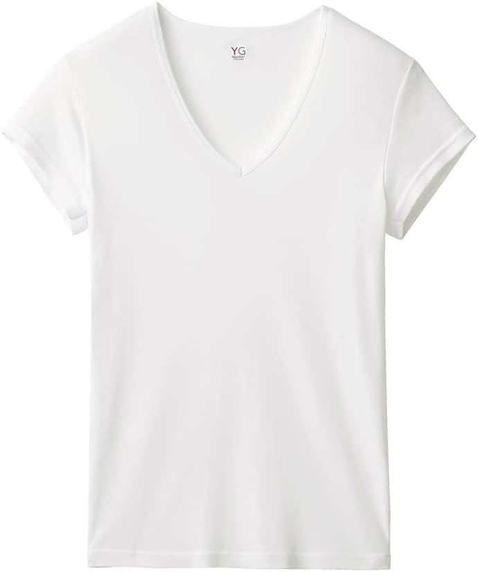 

Мужская футболка GUNZE YN0316 V-Netsuku с эффектом охлаждающего прикосновения, длительным дезодорирующим действием, 100% хлопок, белый