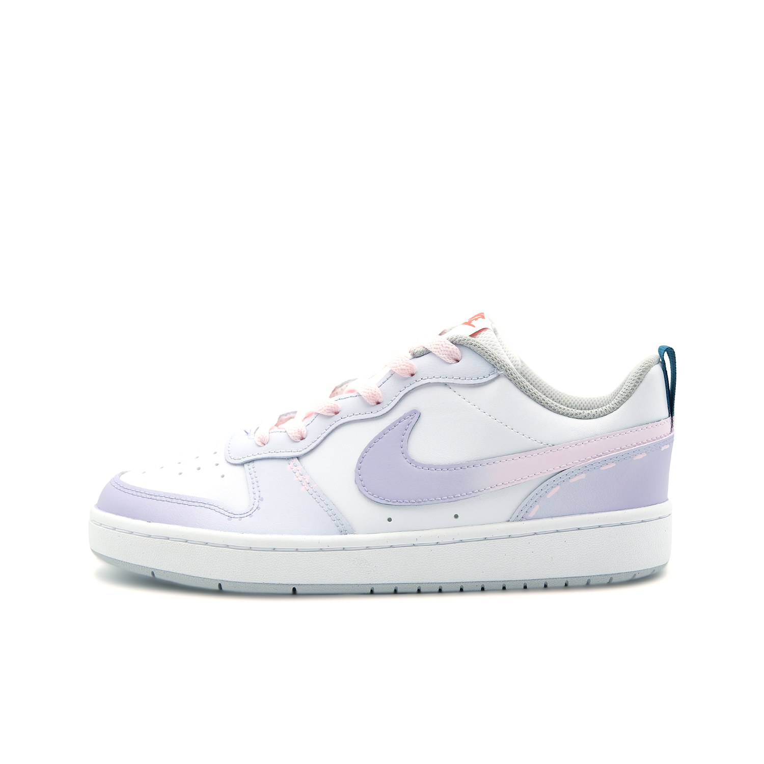 

Court Borough нескользящие износостойкие низкие детские скейтбординг кроссовки Pink Purple для подростков Nike, светло-Lavender