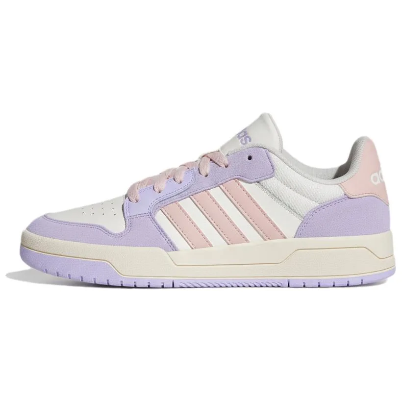 Adidas ENTRAP Textile, Synthetic Leather, Split Cow Leather Low top Skateboard Shoes Unisex Pink Purple