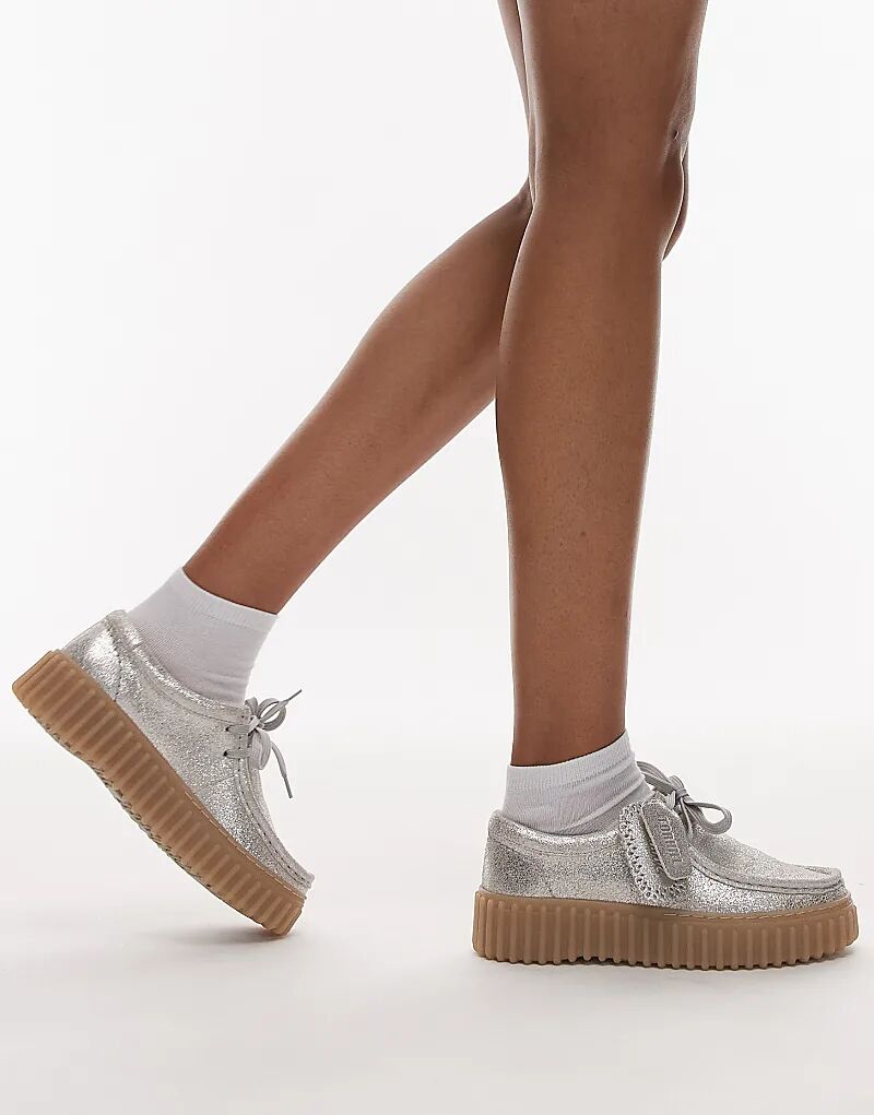 Туфли Clarks Torhill Bee со съемными жемчужинами в серебряном цвете — фото 4
