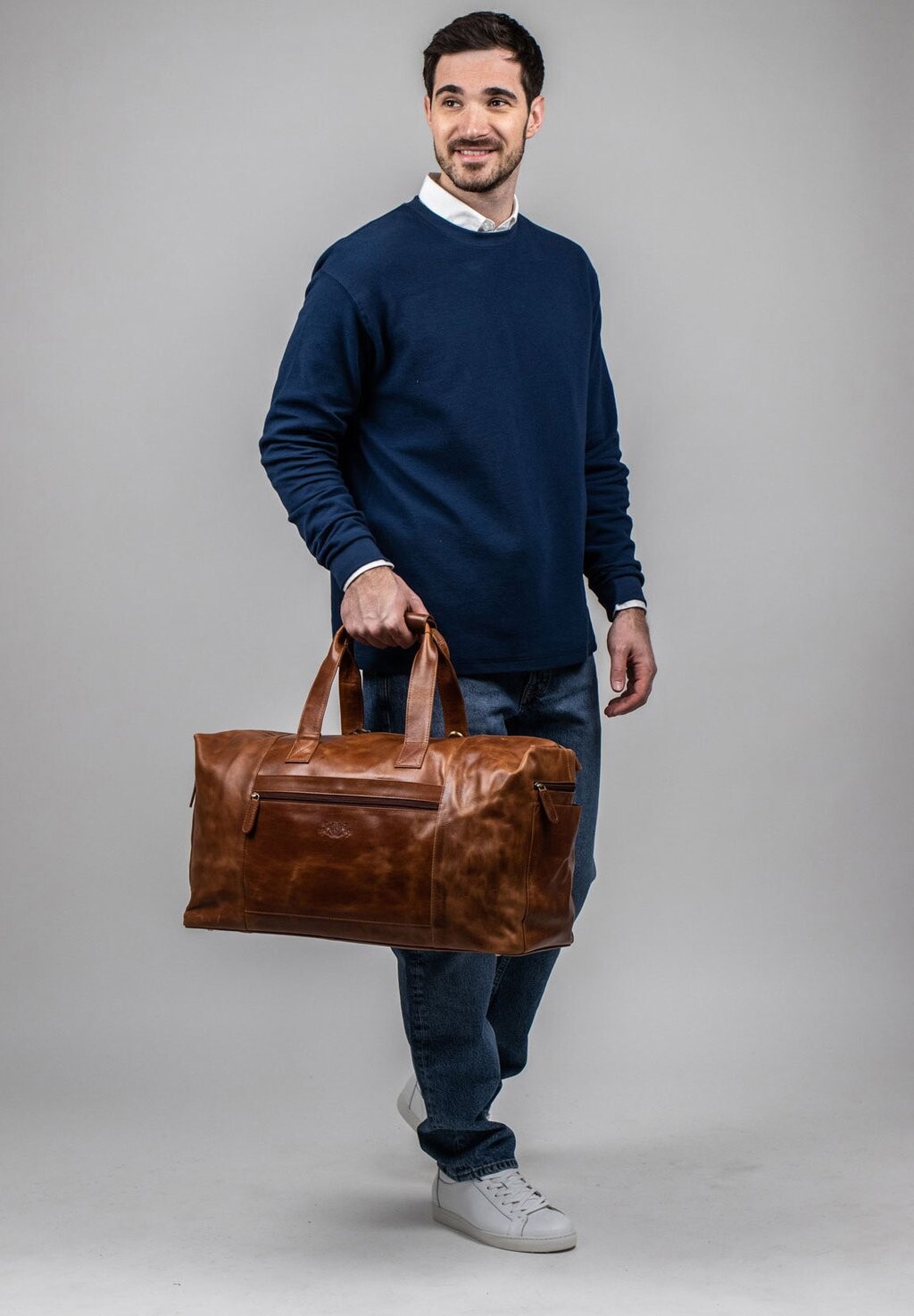 

Дорожная сумка WEEKENDER TRAVEL XL BRISTOL SID & VAIN, цвет braun-cognac