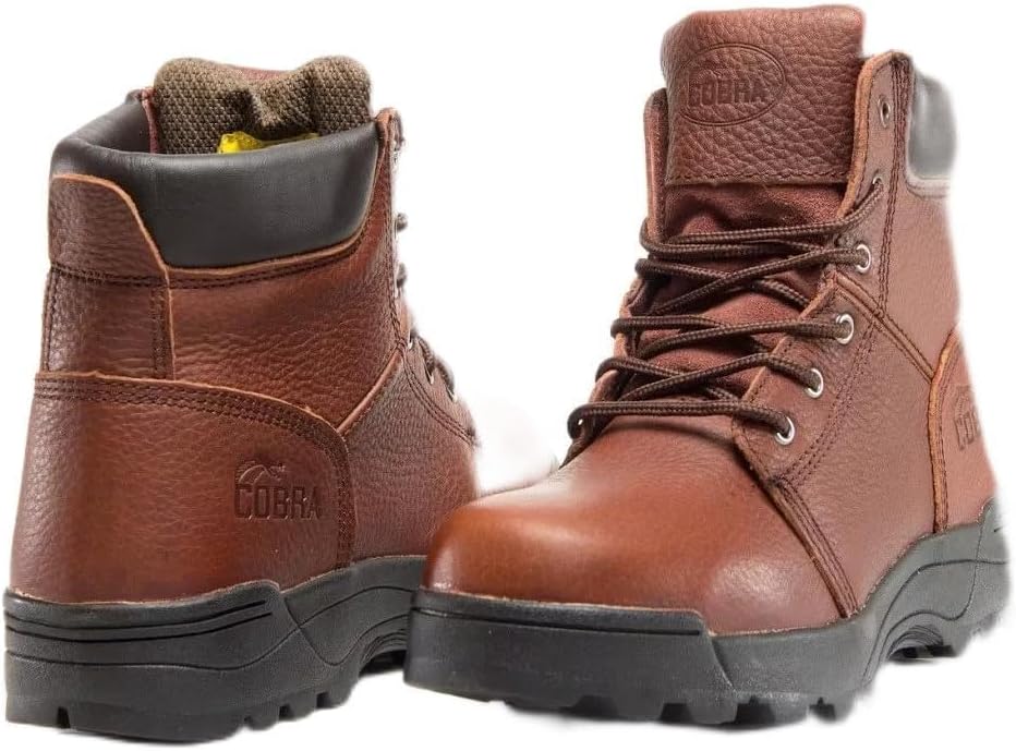 

Ботинки с мягким носком для мужчин Cobra Boot, мужская промышленная и строительная обувь, удобные, противоскользящие защитные ботинки Cobra Plus, коричневый