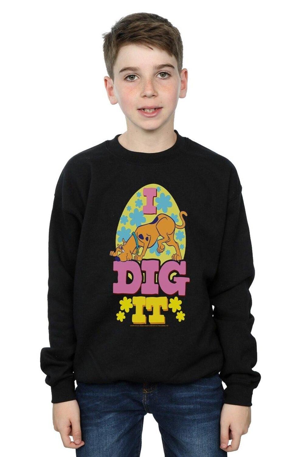 

Толстовка «Пасха I Dig It» Scooby Doo, черный
