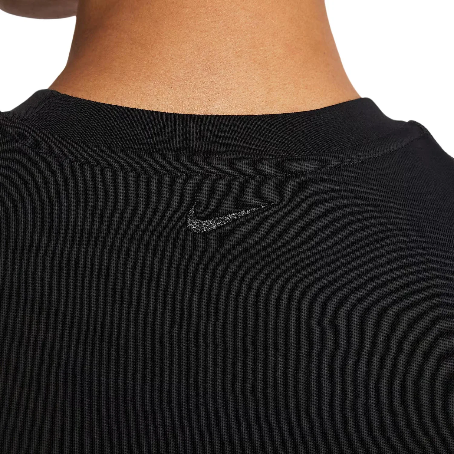 Nike Футболка-майка мужская черная с круглым вырезом — фото 4