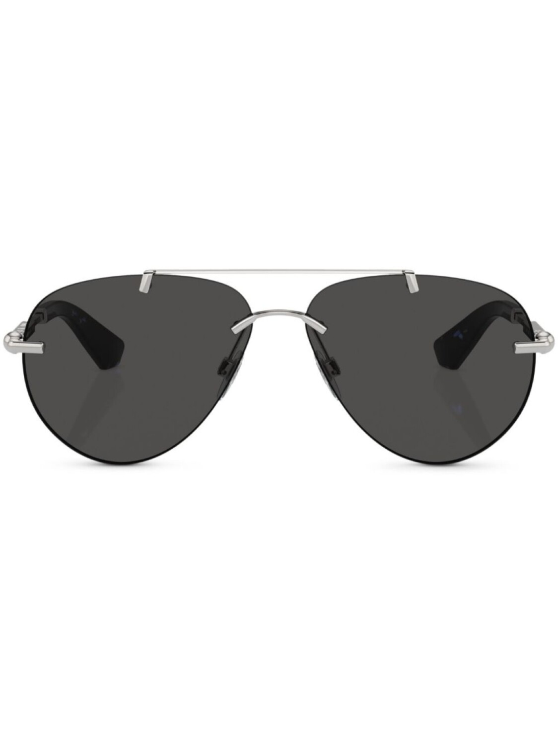 

Солнцезащитные очки-пилоты с эффектом металлик Burberry Eyewear, серебряный