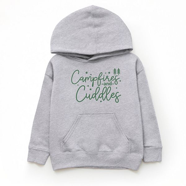 

Толстовка с капюшоном Campfire and cuddles The Juniper Shop, Heather Grey