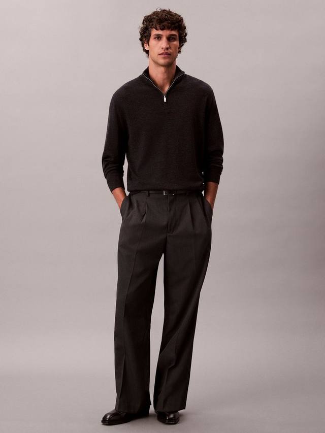 

Свитер из мериносовой шерсти с застежкой-молнией на горловине Calvin Klein, Gunmetal