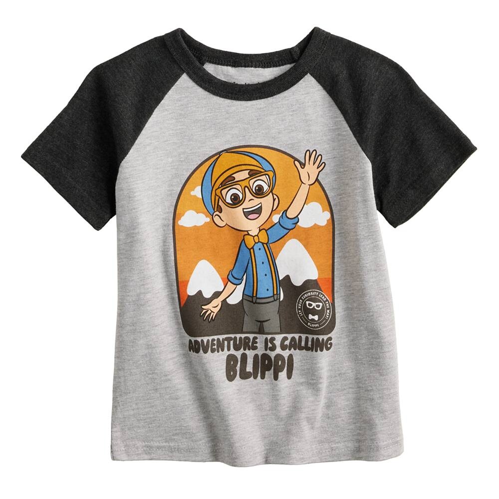 

Футболка Jumping Beans Blippi для мальчиков и малышей Jumping Beans «Приключение зовет», серый