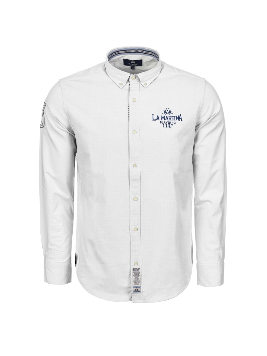 

Рубашка на пуговицах классического кроя La Martina MBC600, белый