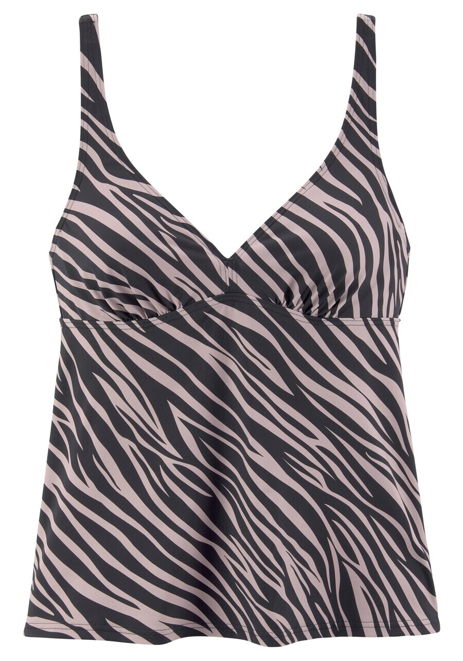 

Топ LASCANA T-shirt Tankini Top, фиолетовый/черный