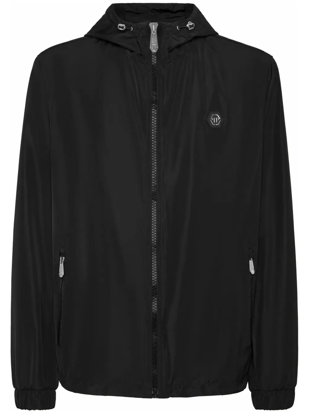 

Ветровка с капюшоном и нашивкой-логотипом Philipp Plein, черный
