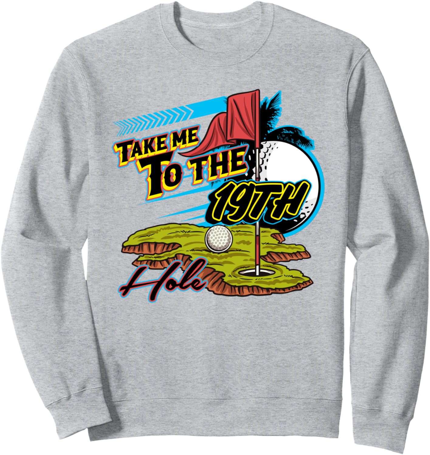 

«Отведи меня к 19-й лунке» - гольфист, забавная толстовка с приколом Four1Nine Golfers Official, серый