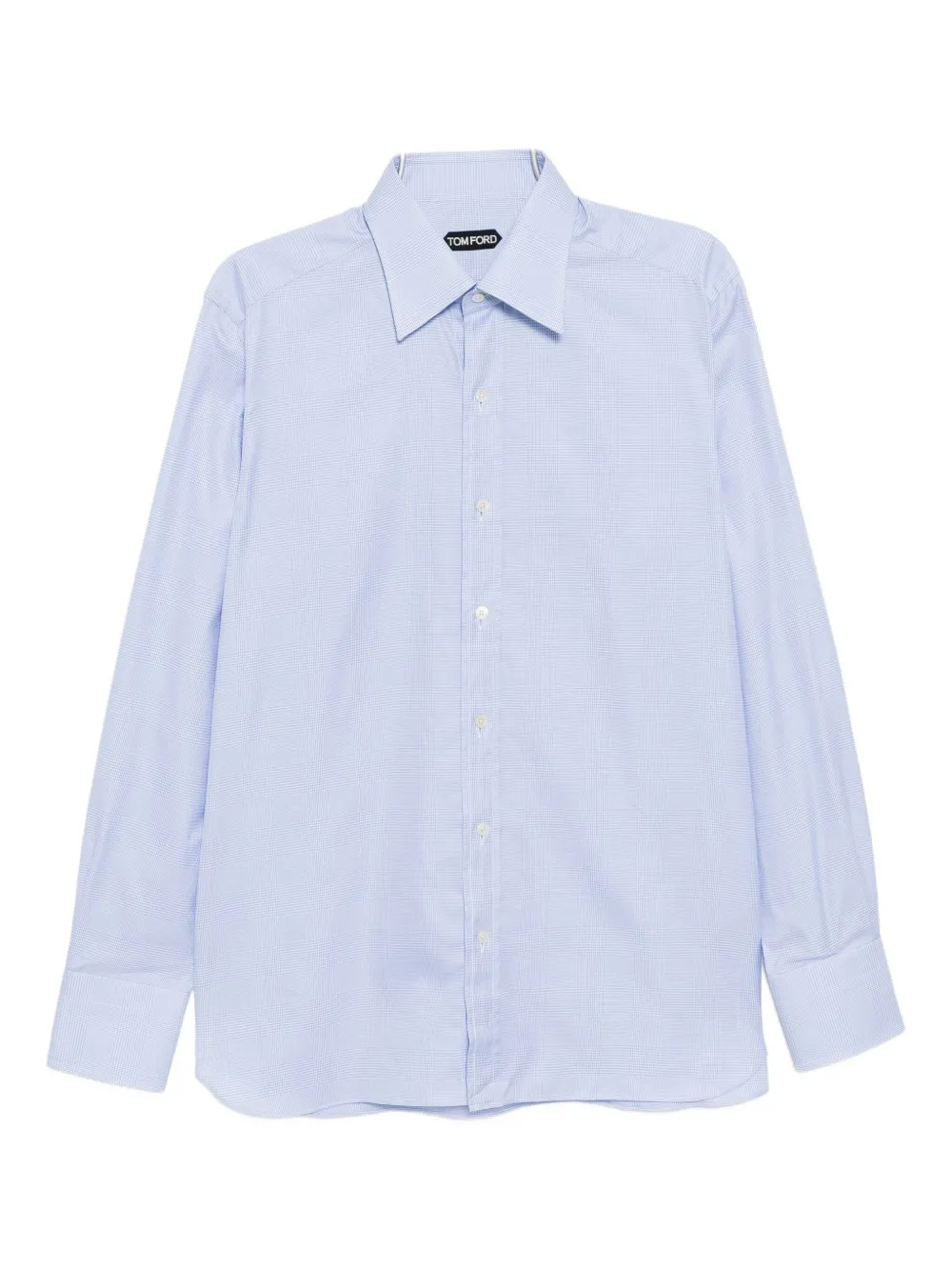 

Рубашка из хлопка в клетку TOM FORD, синий