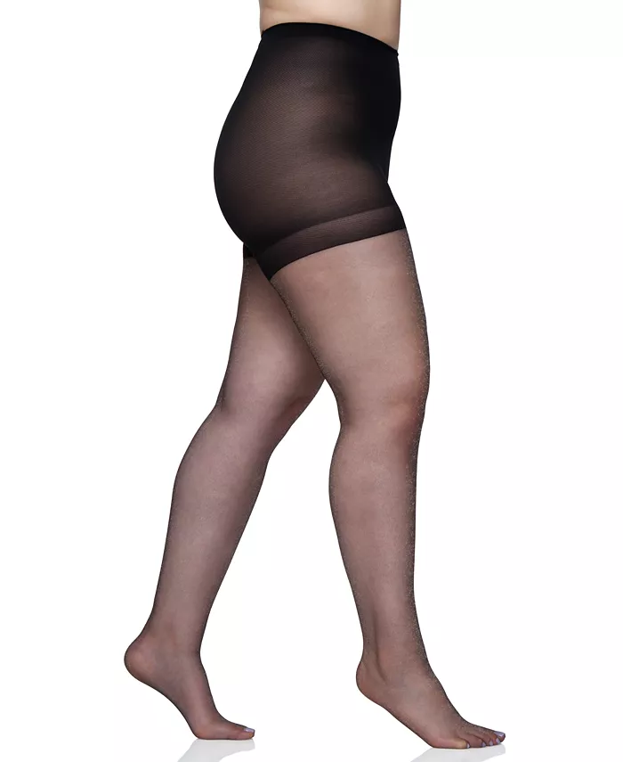 

Женские колготки Queen Plus Size Shimmers Ultra Sheer Control Top 4412 Berkshire, черный