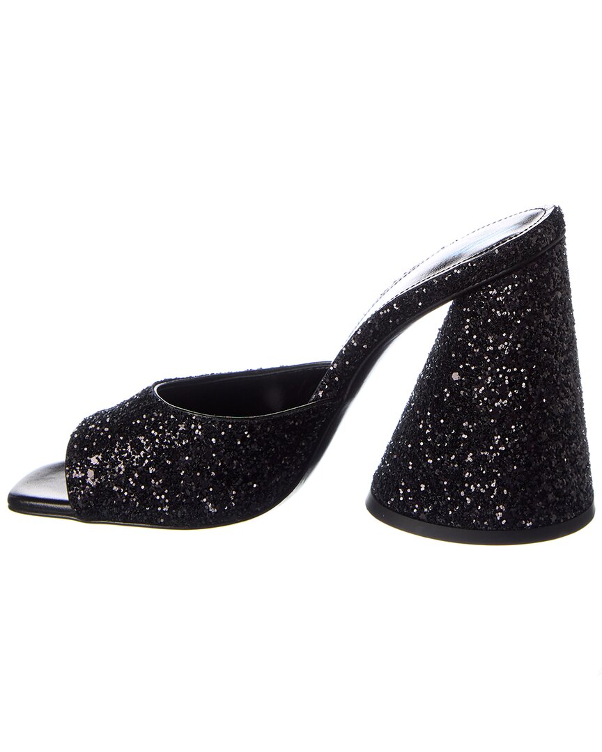 The Attico Luz Leather Sandal, черный — фото 2