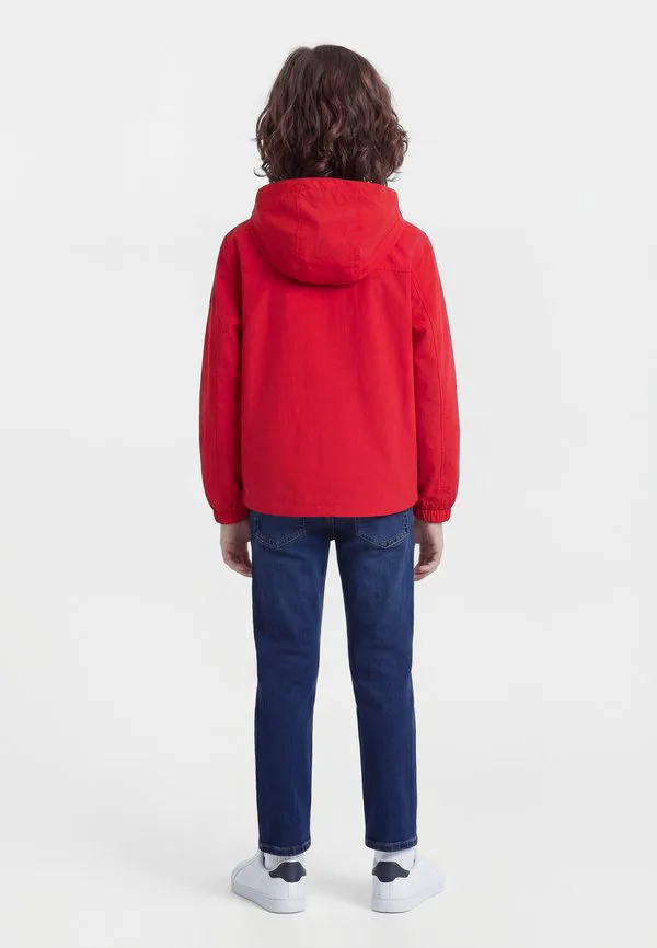 Летняя куртка с капюшоном и цветными блоками и флагом Tommy Hilfiger, Rapid Red — фото 2