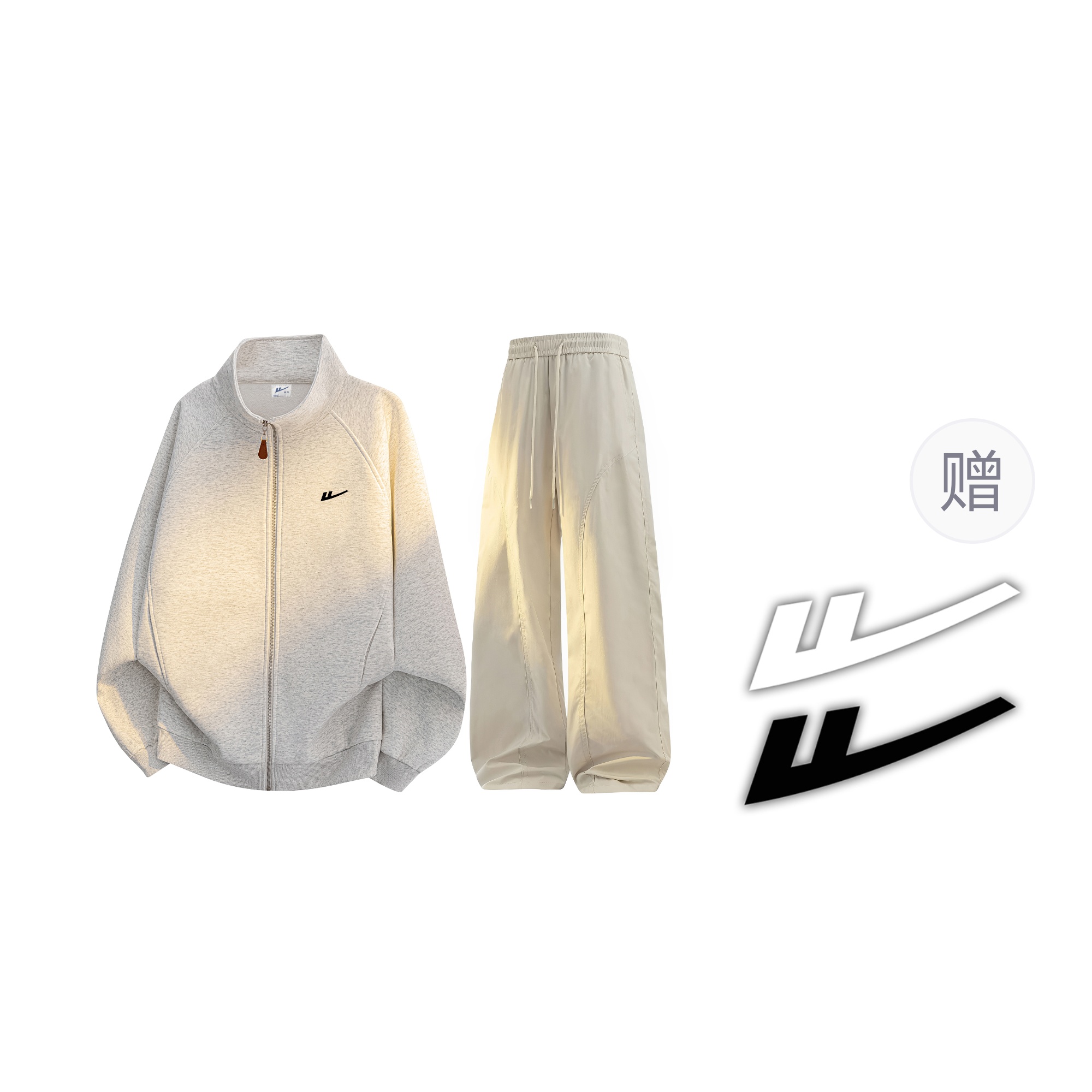 

Свитшот-сет Ride The Wind And Waves Series Unisex WARRIOR, heather серый+оранжевый