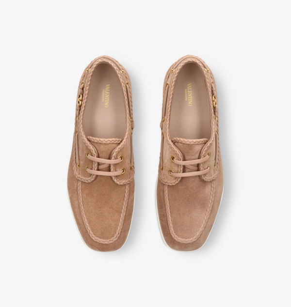 Туфли-Лодочки Palm Avenue из замши Valentino Garavani, коричневый — фото 2