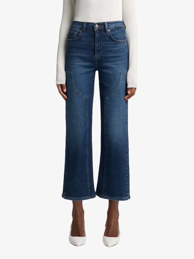 

Alexa укороченные расклешенные джинсы из хлопкового денима 7 For All Mankind