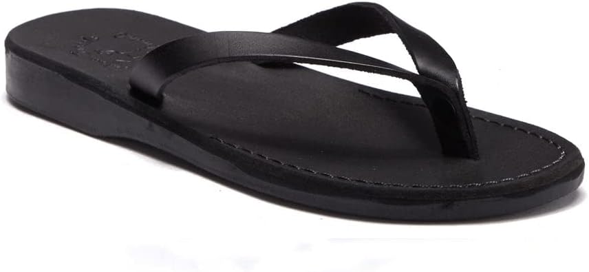 

Кожаные шлепанцы на плоской подошве Jerusalem Sandals, черный