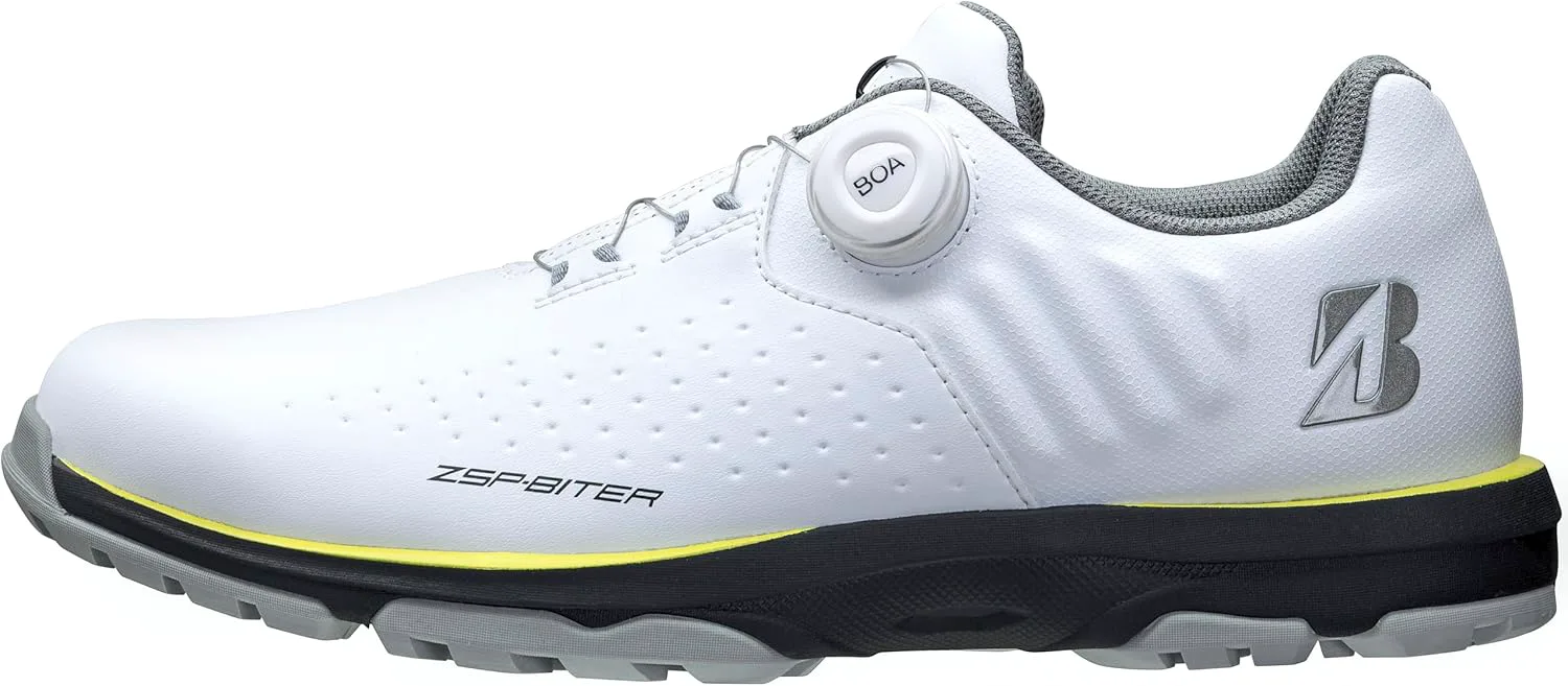 Мужские гольф-кроссовки Bridgestone средней высоты Bridgestone Golf, белый/желтый — фото 2