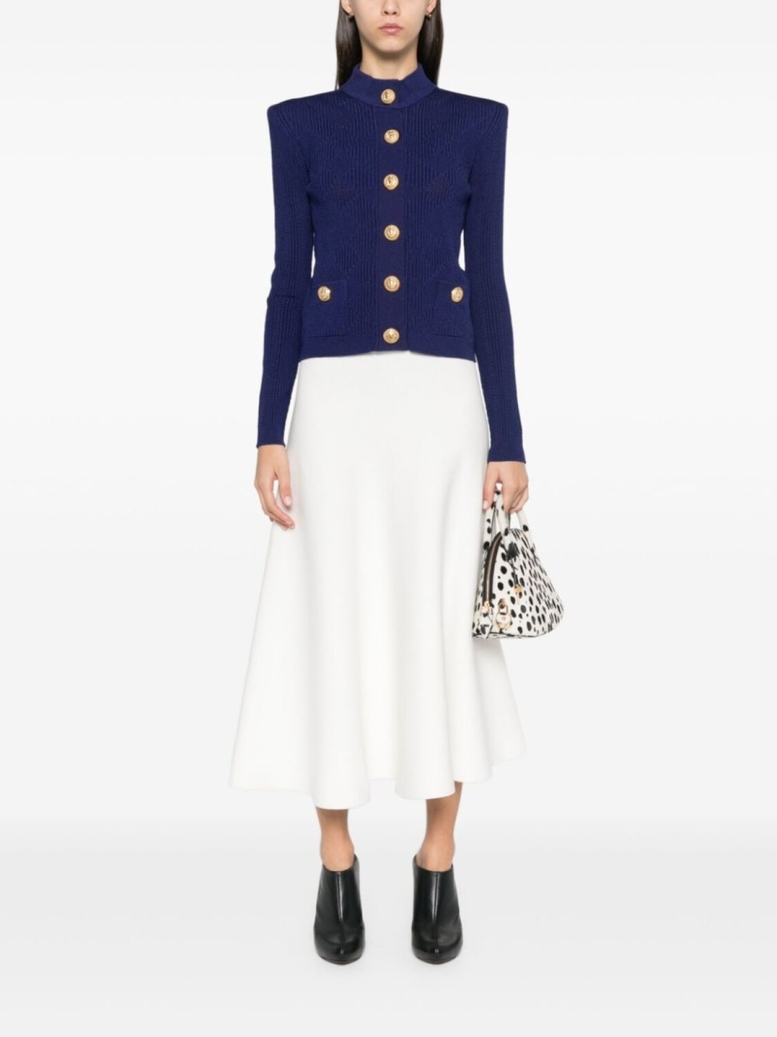 

Balmain кардиган в клетку гингем, синий