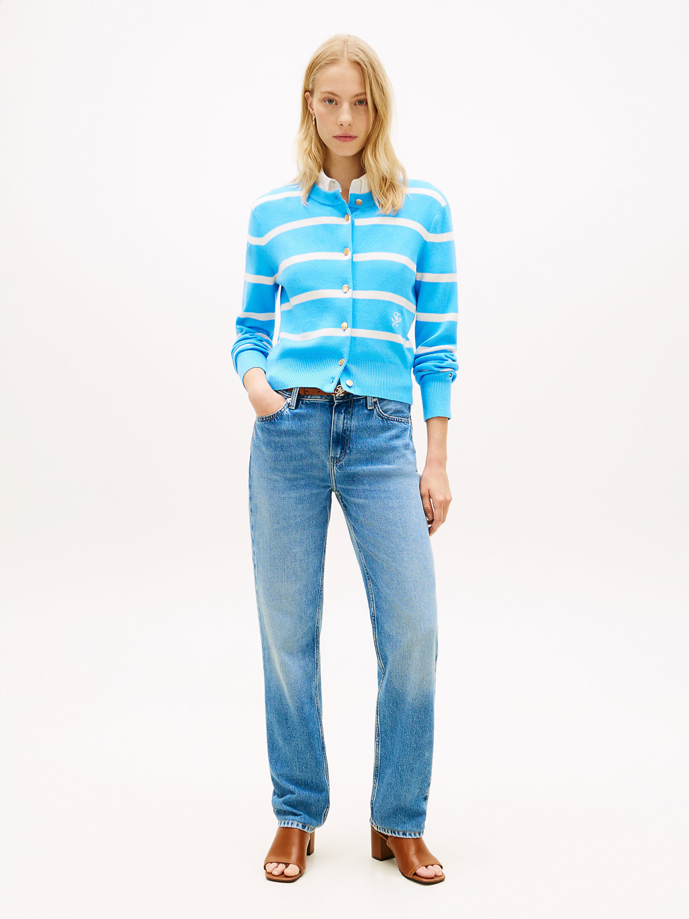 TOMMY HILFIGER Кардиган вязаный в цвете Navy, Royal Blue — фото 3